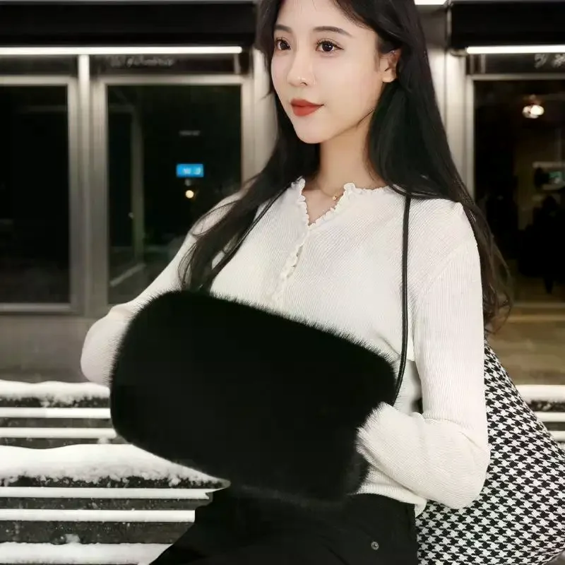 

Зимние плюшевые муфты для рук для мужчин и женщин, теплые термомуфты для рук, грелки для рук для катания на лыжах на открытом воздухе, защита для рук в холодную погоду