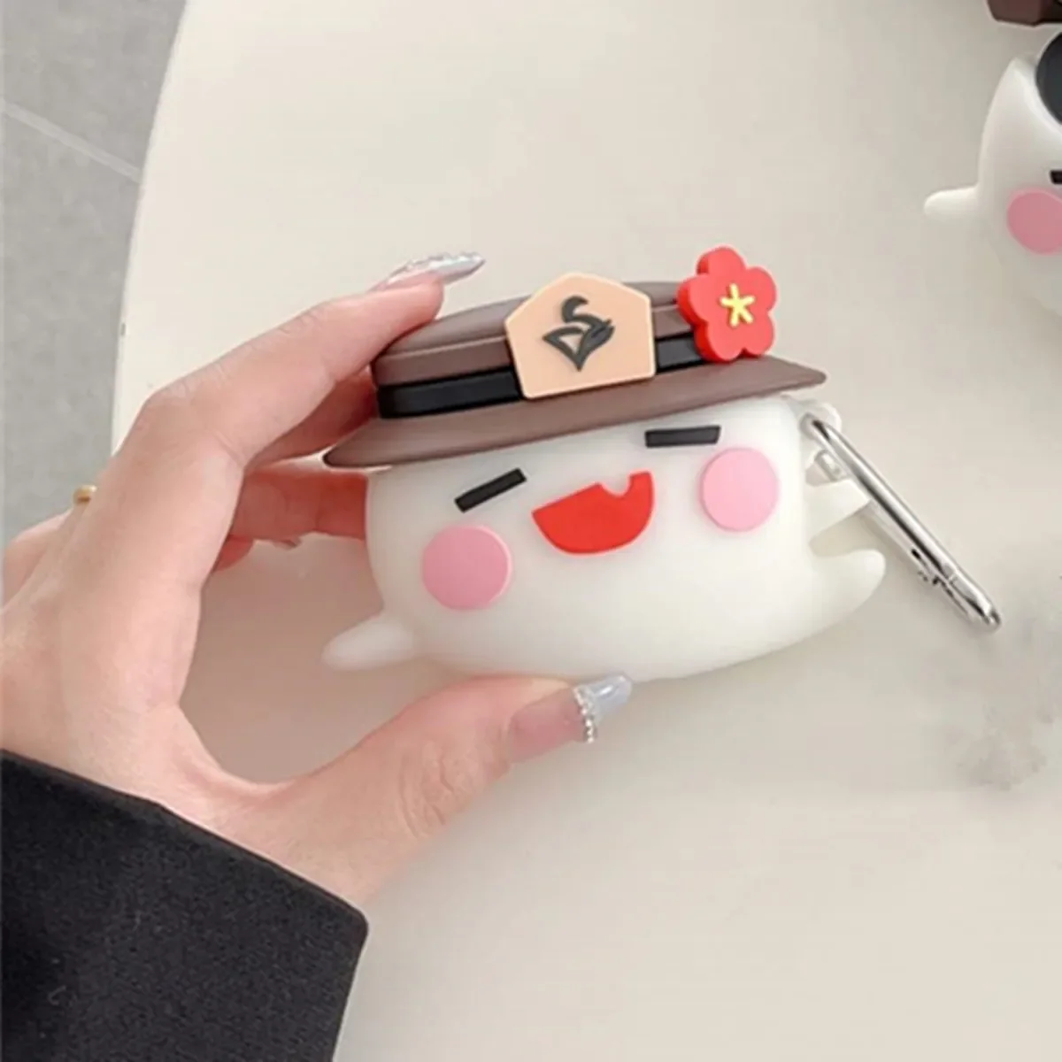 Headphone Case for 2024 New Huawei Freebuds 6i,Cute Cartoon Funny Kawaii Ghost Design Silicone Ear Buds Case with Keychain