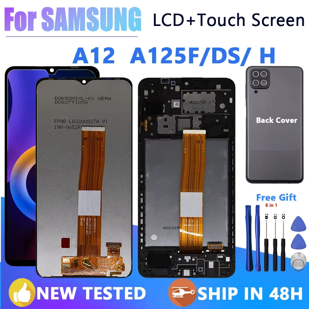 

6.5" A12 Display For Samsung Galaxy A12 A125F LCD Display Touch Screen Digitizer For Samsung A12 Screen Replacement