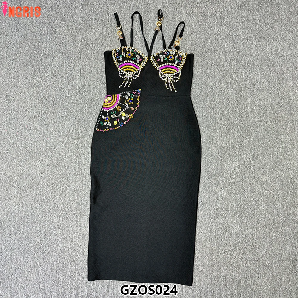 섹시한 미니 화려한 크리스탈 여성을위한 짧은 붕대 드레스 여성-GZOS024를위한 검은 붕대 드레스 이브닝 드레스