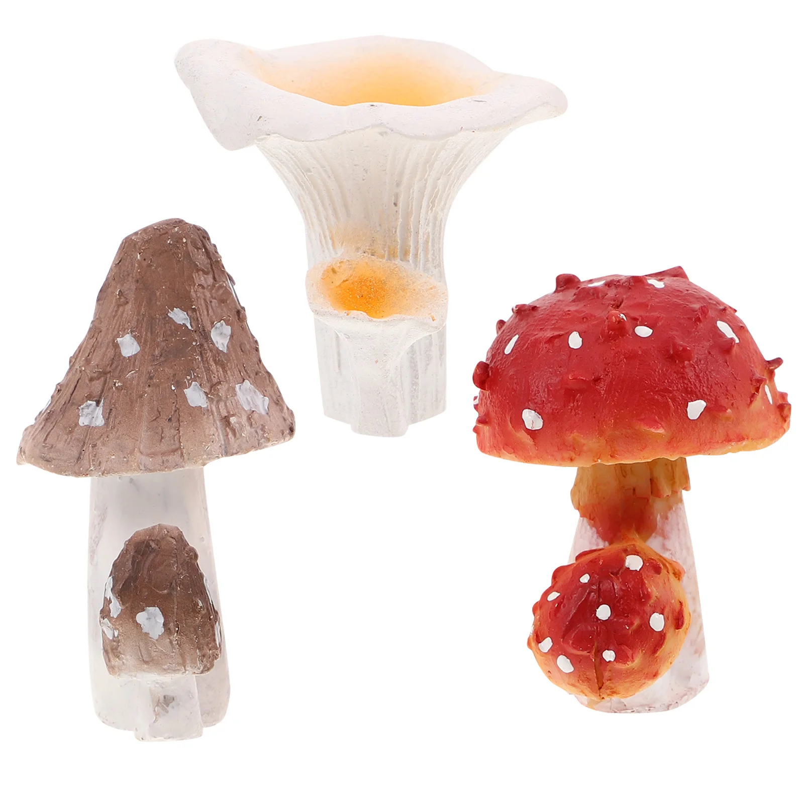

3 шт., уличные грибные украшения, реалистичные миниатюрные садовые украшения для бонсай, газонные горшки, микропейзаж, искусственные грибы