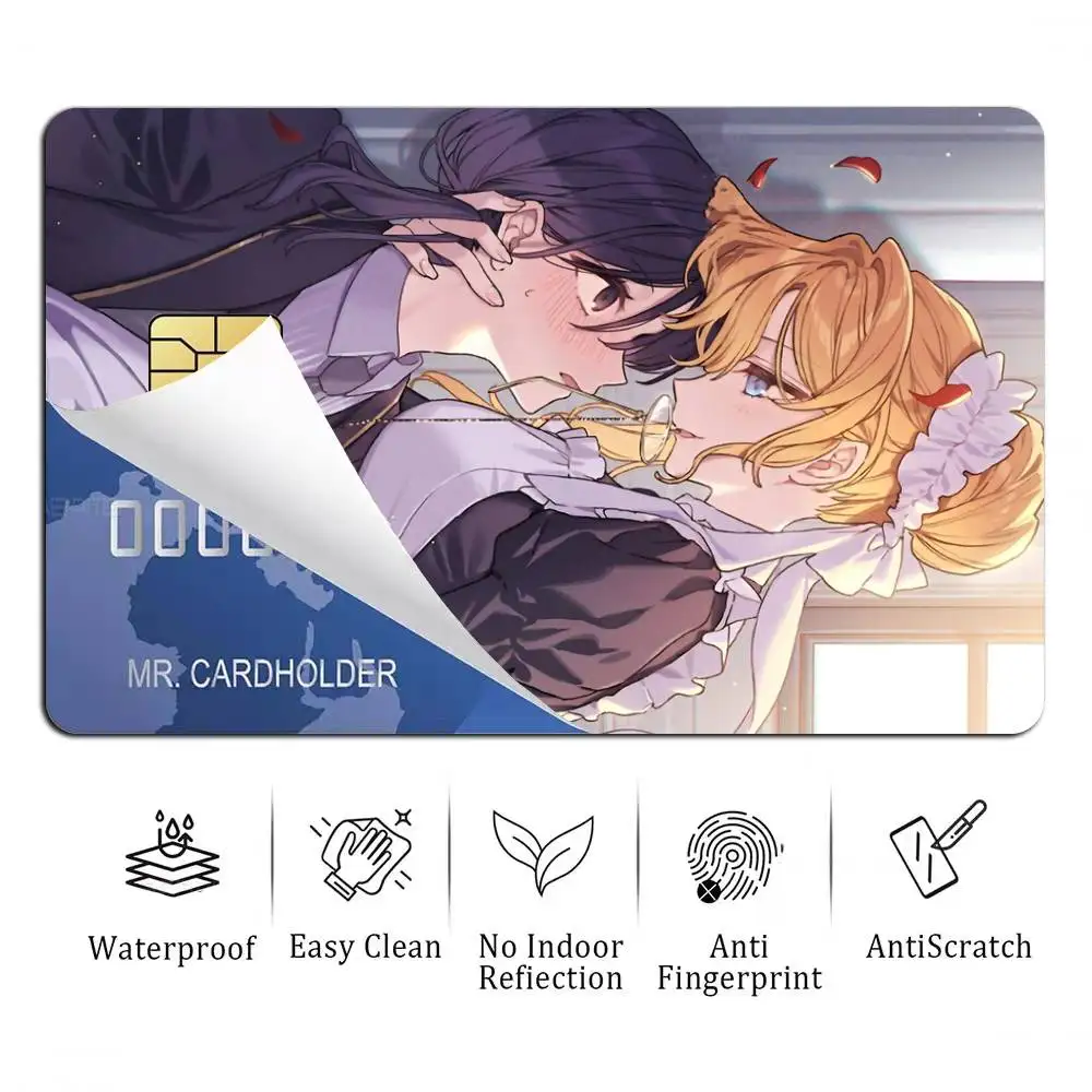 GL-Anime Im in Love with the V-Villainess Card Stickers for Bank Access Protective Waterproof Film Cover Sticker Gift