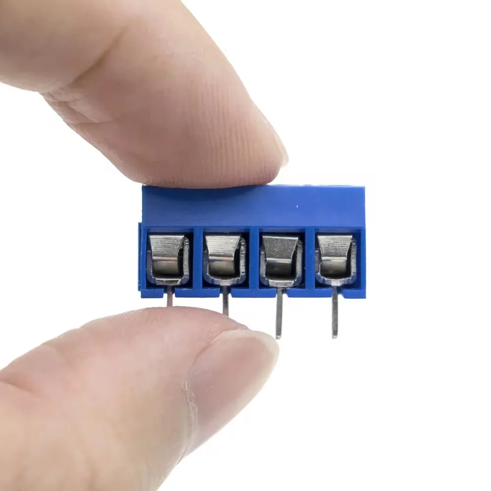 20PCS KF-301 Cross-Type Blue KF301-2P/3P Pin Pitch 5.0MM PCB Terminal Block, 10A 300V, Stackable Straight pin