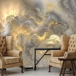 Customized products 3D American luxury modern simple TV background wall mural abstract art living room bedroom cloud wallpaper