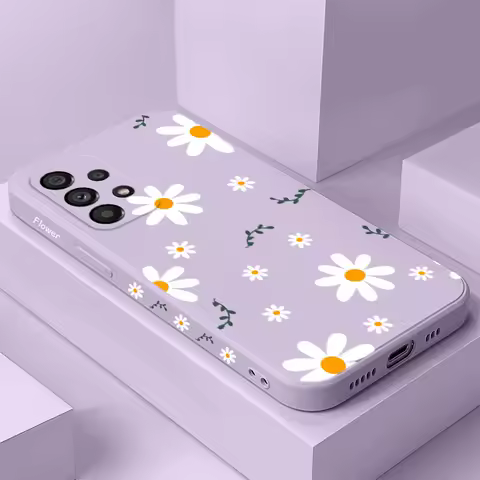 Grass Daisy Case For Samsung Galaxy A73 A53 A33 A23 A13 A03 A72 A52 A52S A32 A22 A12 A02 A02S A71 A51 A31 A21S 4G 5G Cover