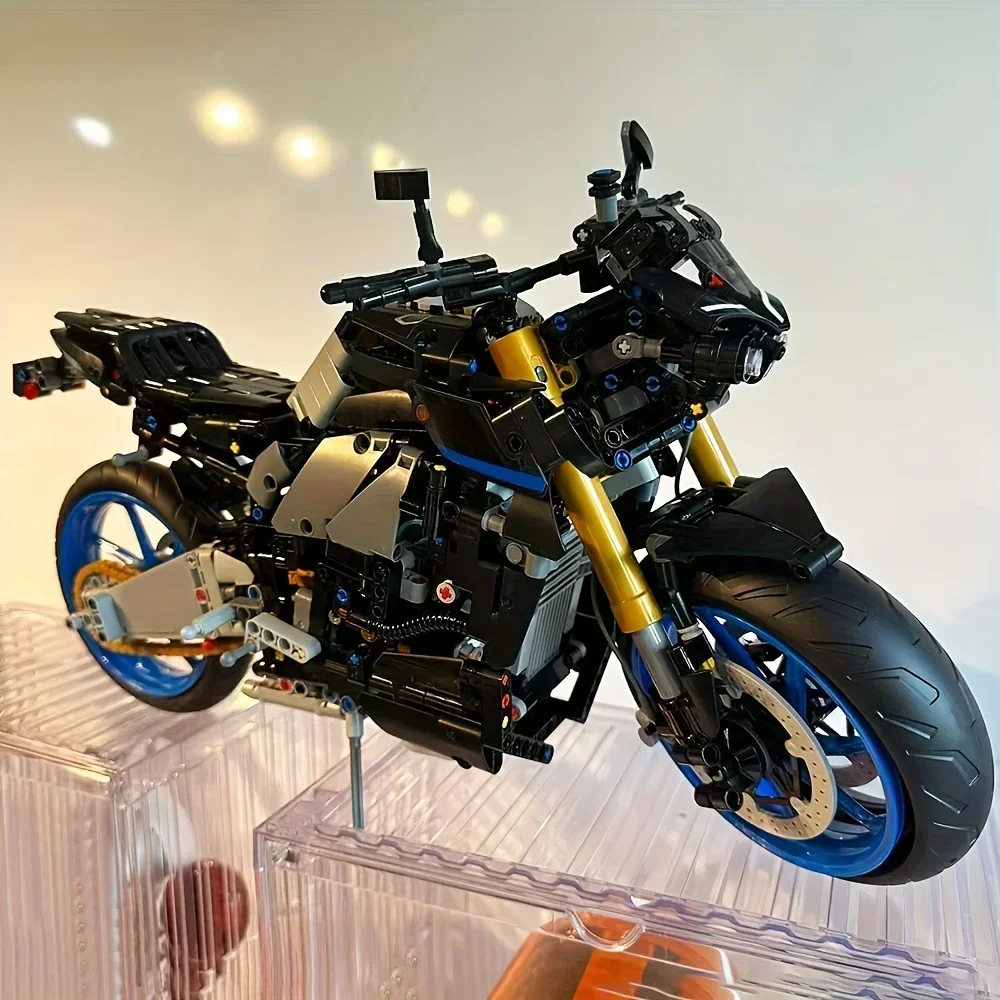 Technical Cool Motorcycle motorbike moc ideas building block bricks model toys for friends birthday gifts christmas 1478pcs