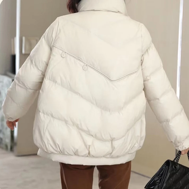 2025年冬 韓国製 レディース 暖かいホワイトダックダウンジャケット ファッション ルーズ スノーパーカー レディース カジュアル クラシック ラグジュアリーコート