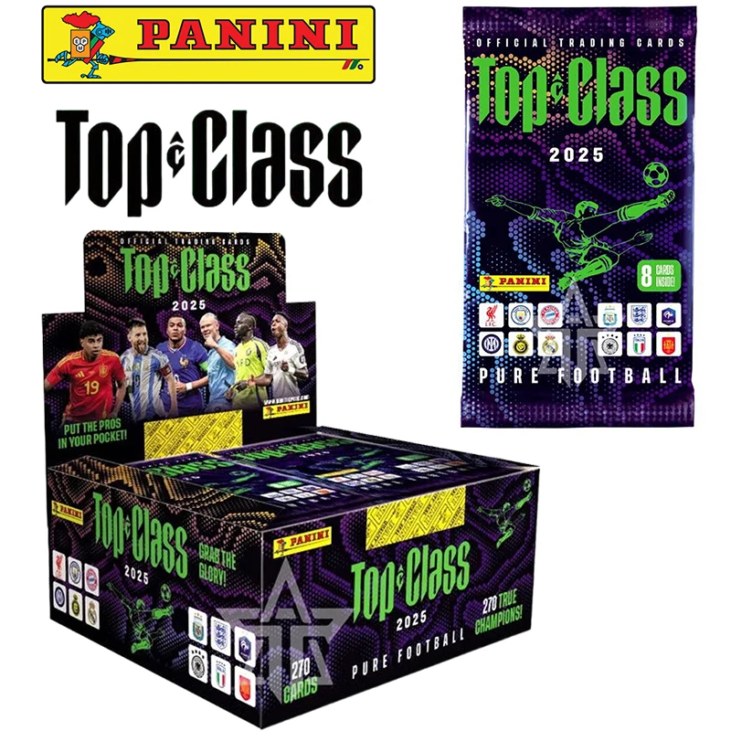 

Panini Top Class 2025 Official Trading Card Box of 24 Pcs Haaland Mbappe Messsi Ronaldo Collection Game Card Birthday Gift