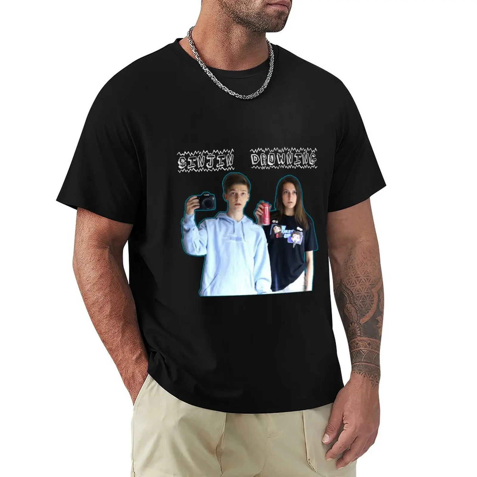 

Sinjin Drowning T-Shirt summer shirt anime tshirt plus size tops men tshirt