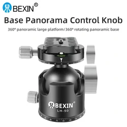 BEXIN LH50 알루미늄 합금 구형 짐벌 삼각대 사진 액세서리 용 낮은 무게 중심 듀얼 파노라마 댐핑