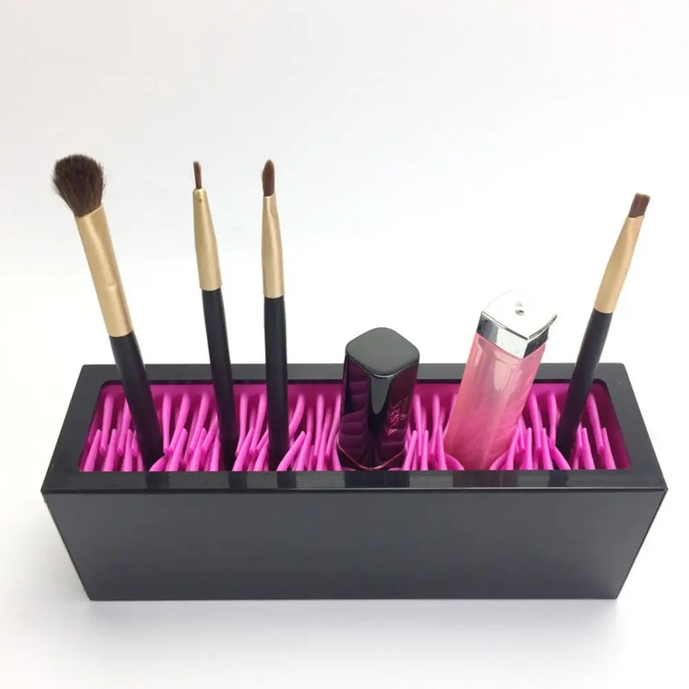 Porta pennelli per trucco creativo, compatto e robusto, portaoggetti per pennelli cosmetici, custodia per penne portatile antiscivolo, portaoggetti per pennelli per trucco