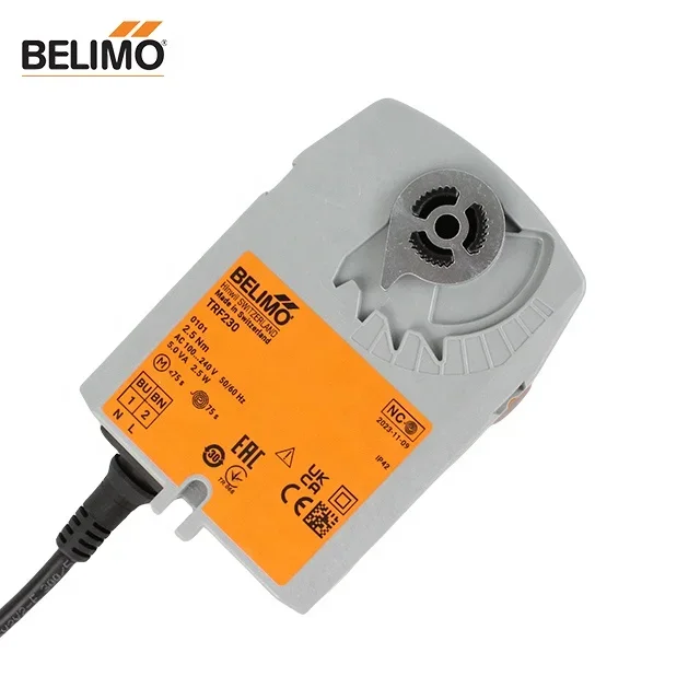 Belimo original TRF230 Rotary actuator fail-safe NC, 2.5 Nm, AC 100...240 V, Open/close, 75 s, IP42