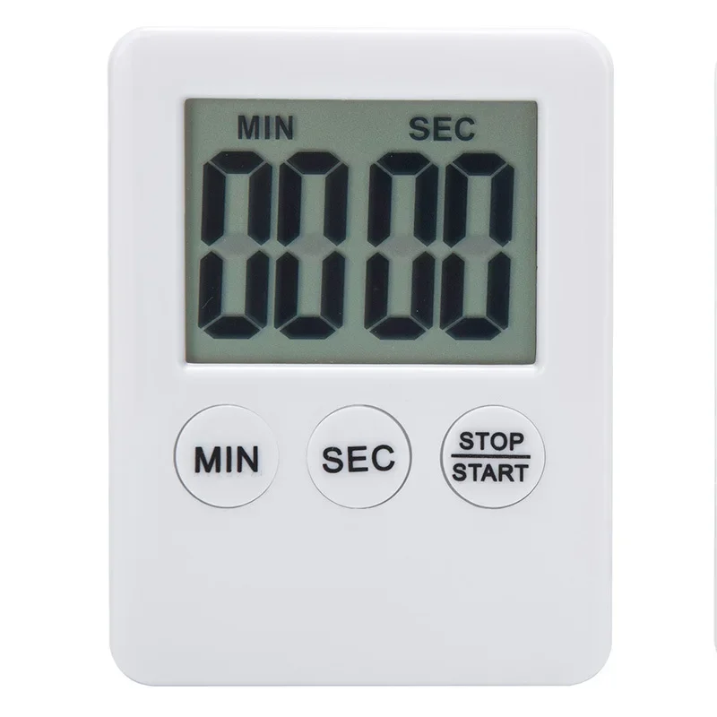 Hot Sale 4 Colors Super Thin LCD Digital Screen Kitchen Timer Square Cooking Count Up Countdown Alarm Magnet Clock Tools Gadgets