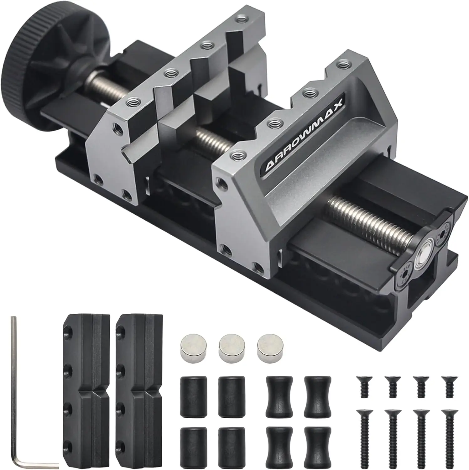 

Precision Double-Ended Mini Bench Vise: Aerospace Aluminum, CNC Machined for Crafts & Jewelry Making