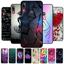 For Moto E6 Plus Case Luxury Soft Black Silicone Phone Back Cover For Motorola Moto E6 Play MotoE6 Plus Case Cover Coque Funda