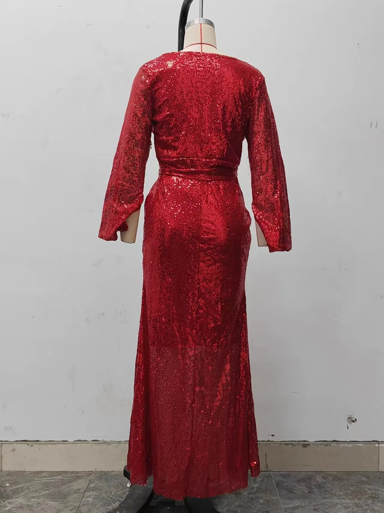 スパンコールの人魚のイブニングドレス,エレガントなVネック,マキシドレス,フォーマルな機会,パーティードレス,カクテルドレス,ウエディングドレス