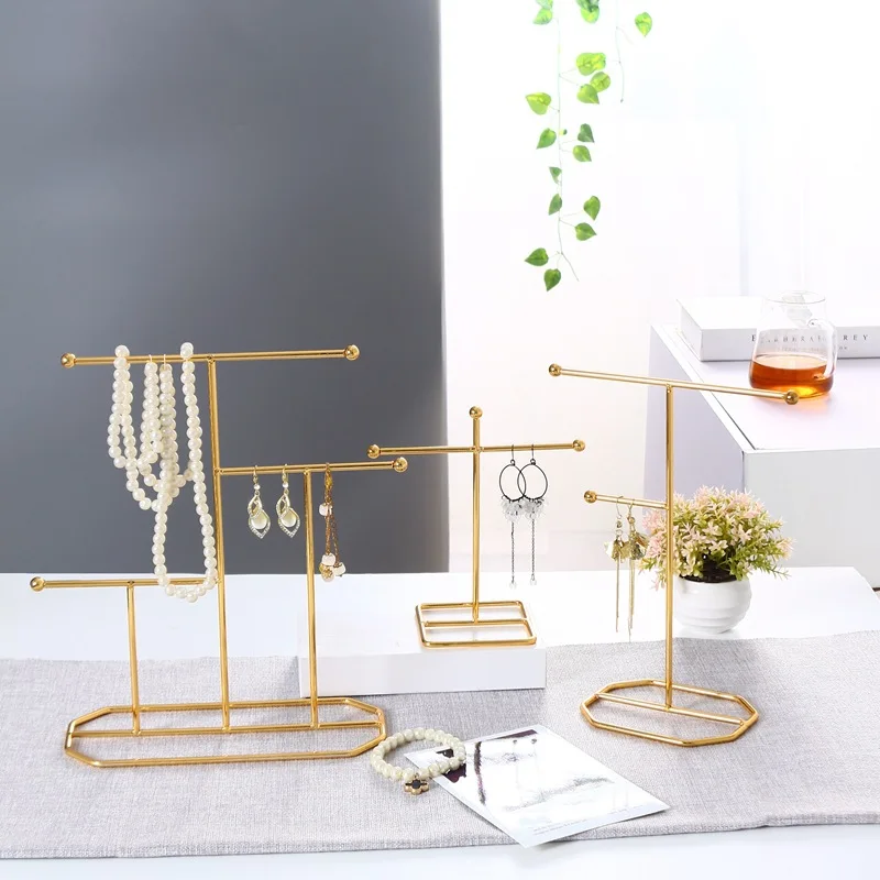 Jewelry Organizer Wooden Rack Bracelet Earring Holder Display Decoration Stand Earring Support Display Decoration Rack Small