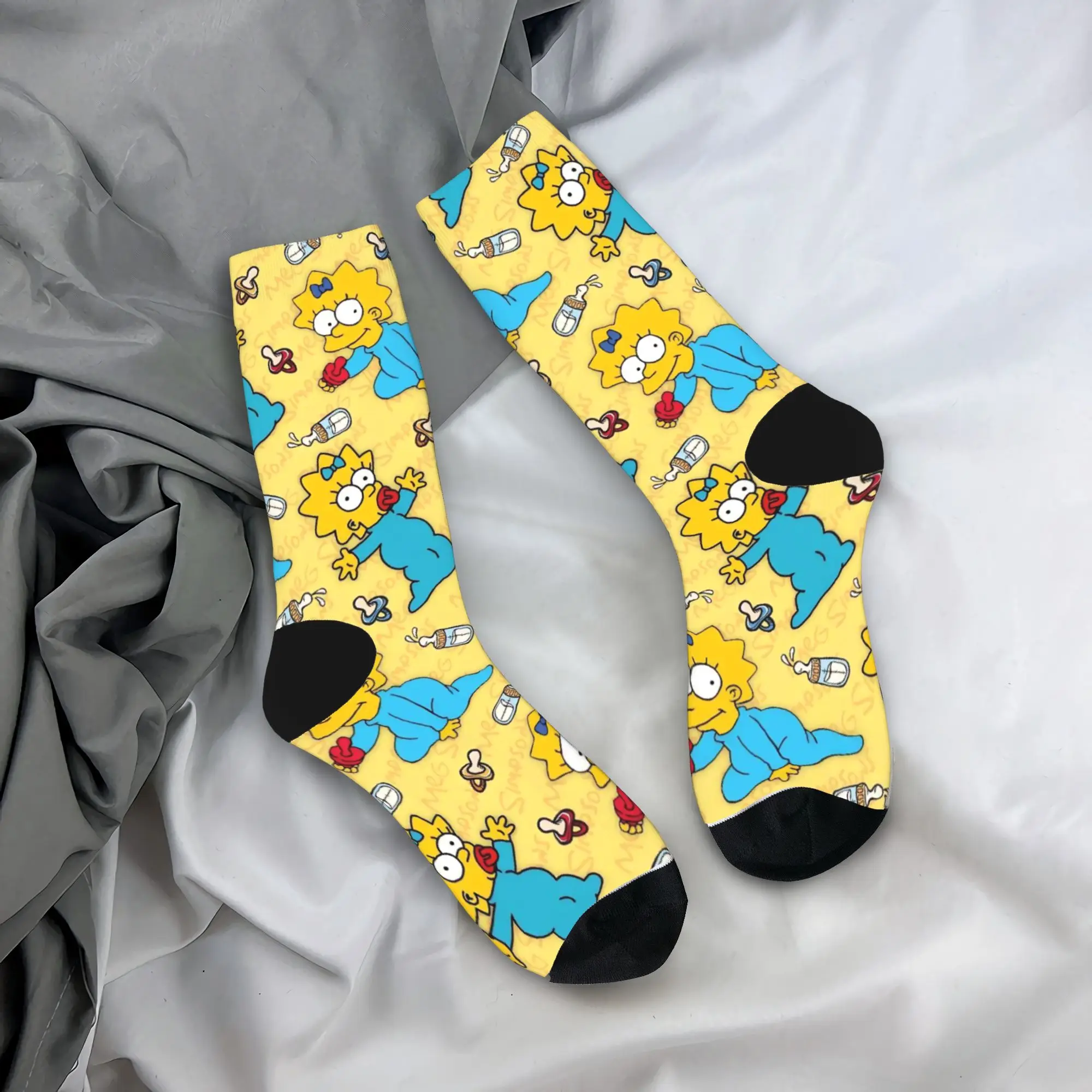 Happy Funny Men's Socks Harajuku S-Simpson Sock Polyester  High Quality Women's Socks Spring Summer Autumn Winter
