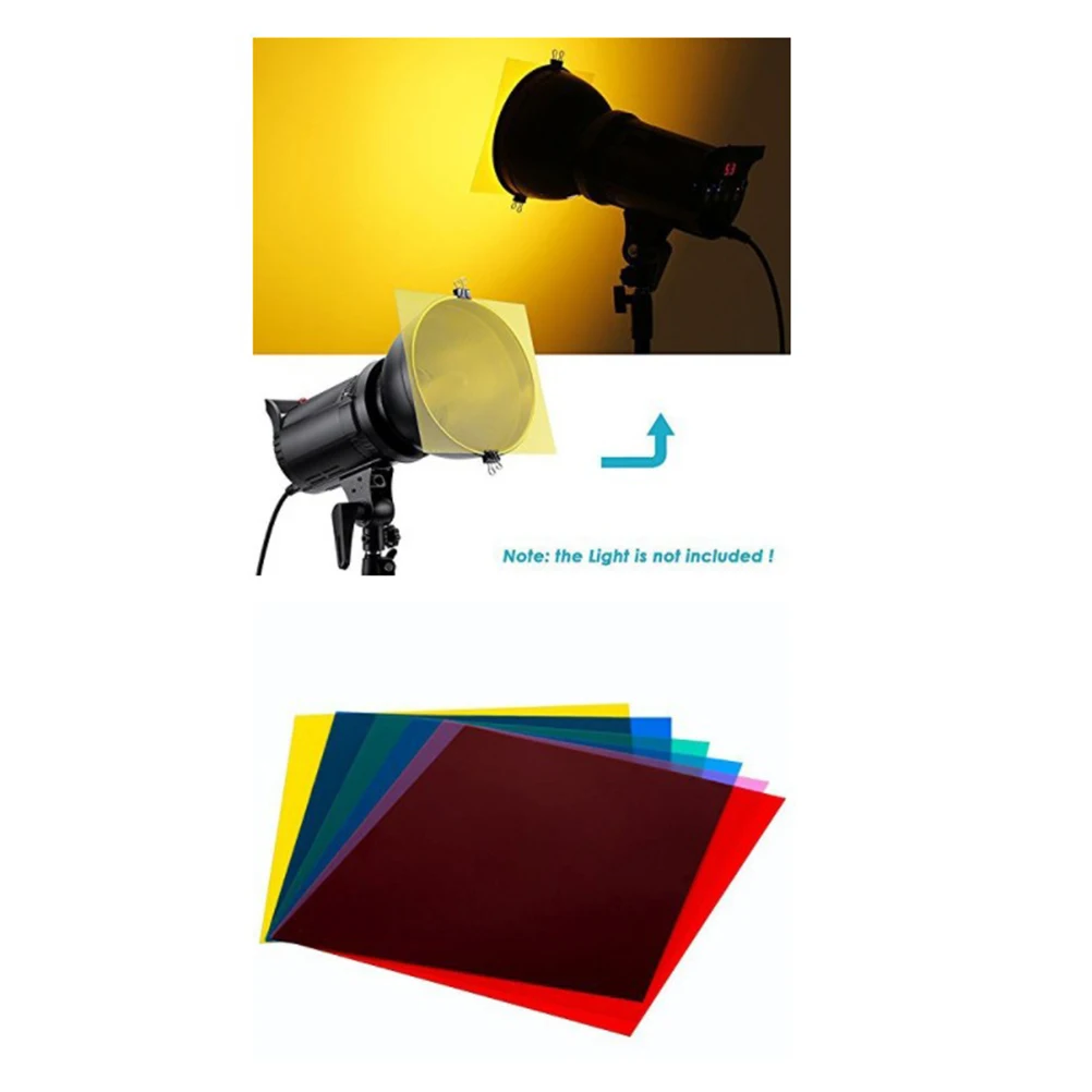

6 Colors Filter Kit Speedlight Filter for Camera Flash Speedlight Light Gel Filter