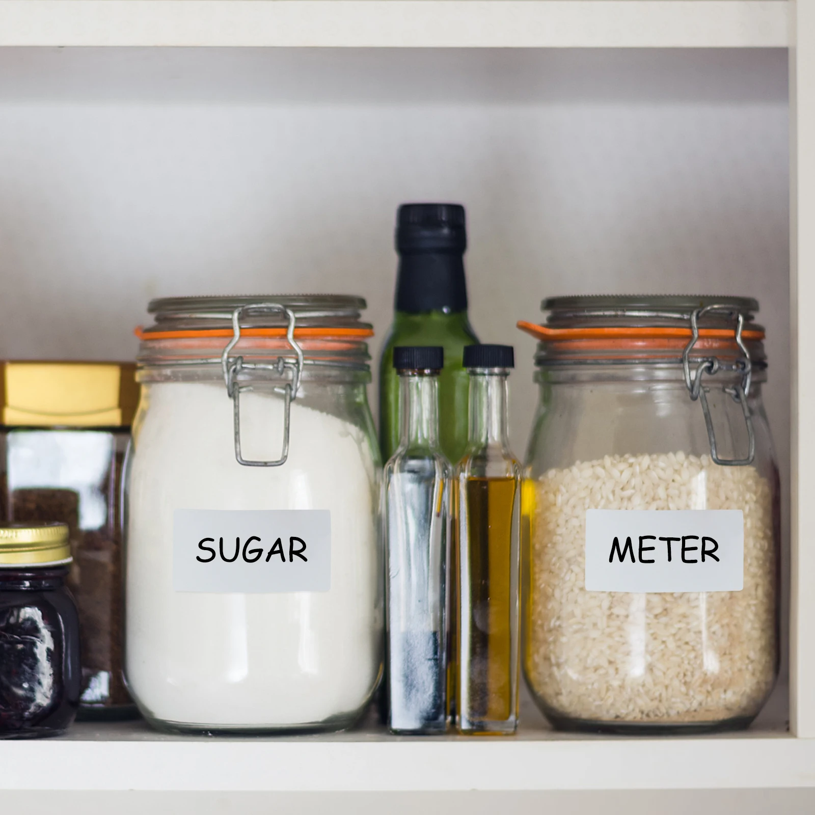 300pcs Label Sticker Name Tags Price Strips Adhesive Printer Paper Waterproof Scratch Resistant Plant Bottle Labels Folder