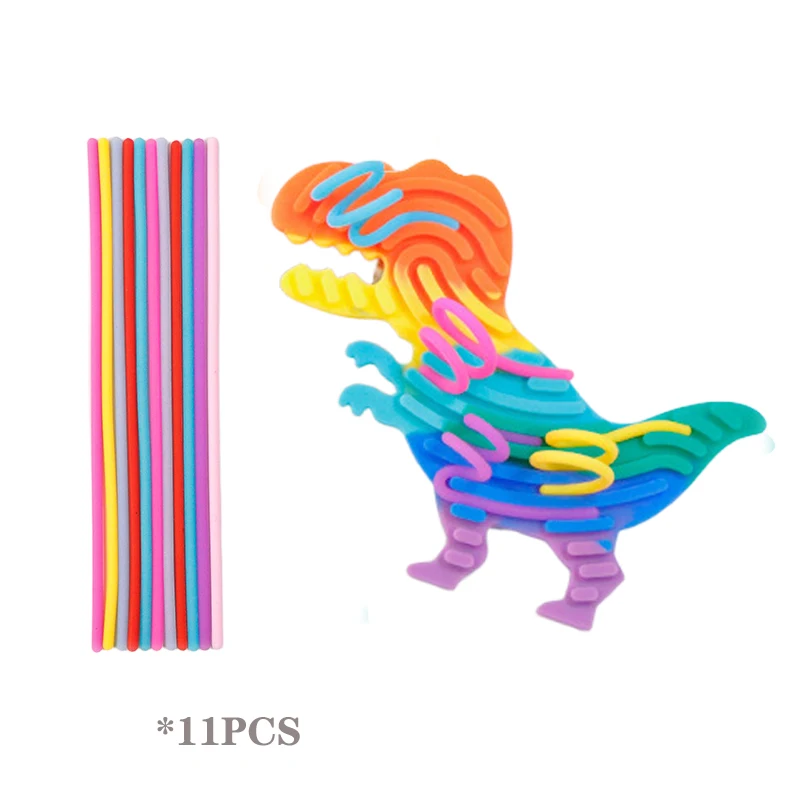 Planche Sensorielle Glace – 12 Bandes De Silicone – Jouet Apaisant Pour Enfants Et Adultes – Multicolore Avec Sac