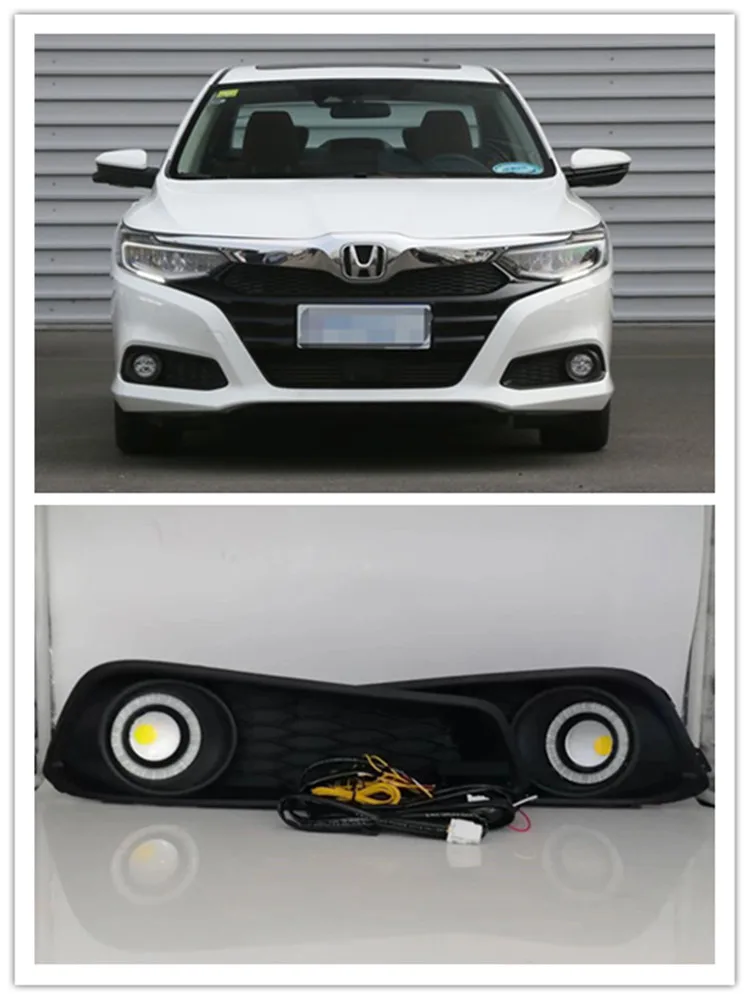 

LED Fog Lights Assembly For Honda CRIDER 2019 2020 Front Bumper Fog lamp Replacement Angel Eye Daylight Accessories DRL Kits