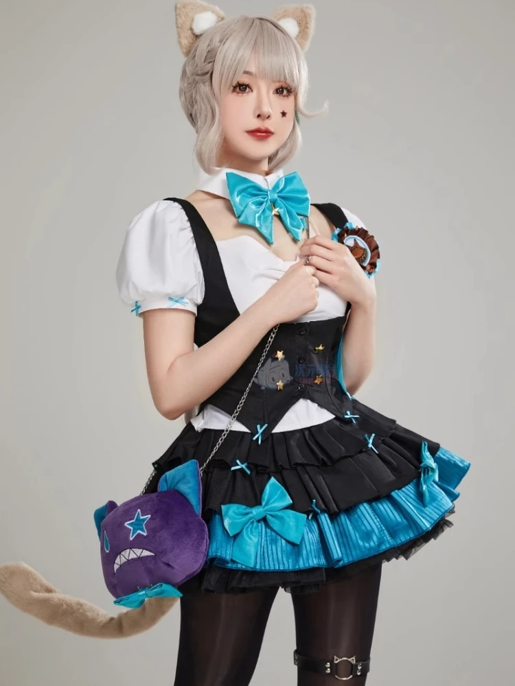 

Hot Game Genshin Impact Doujin Lynette Cosplay Costume Women Girl Cute School Uniform Cos Clothes Comic-con Party Suit Pre-sale