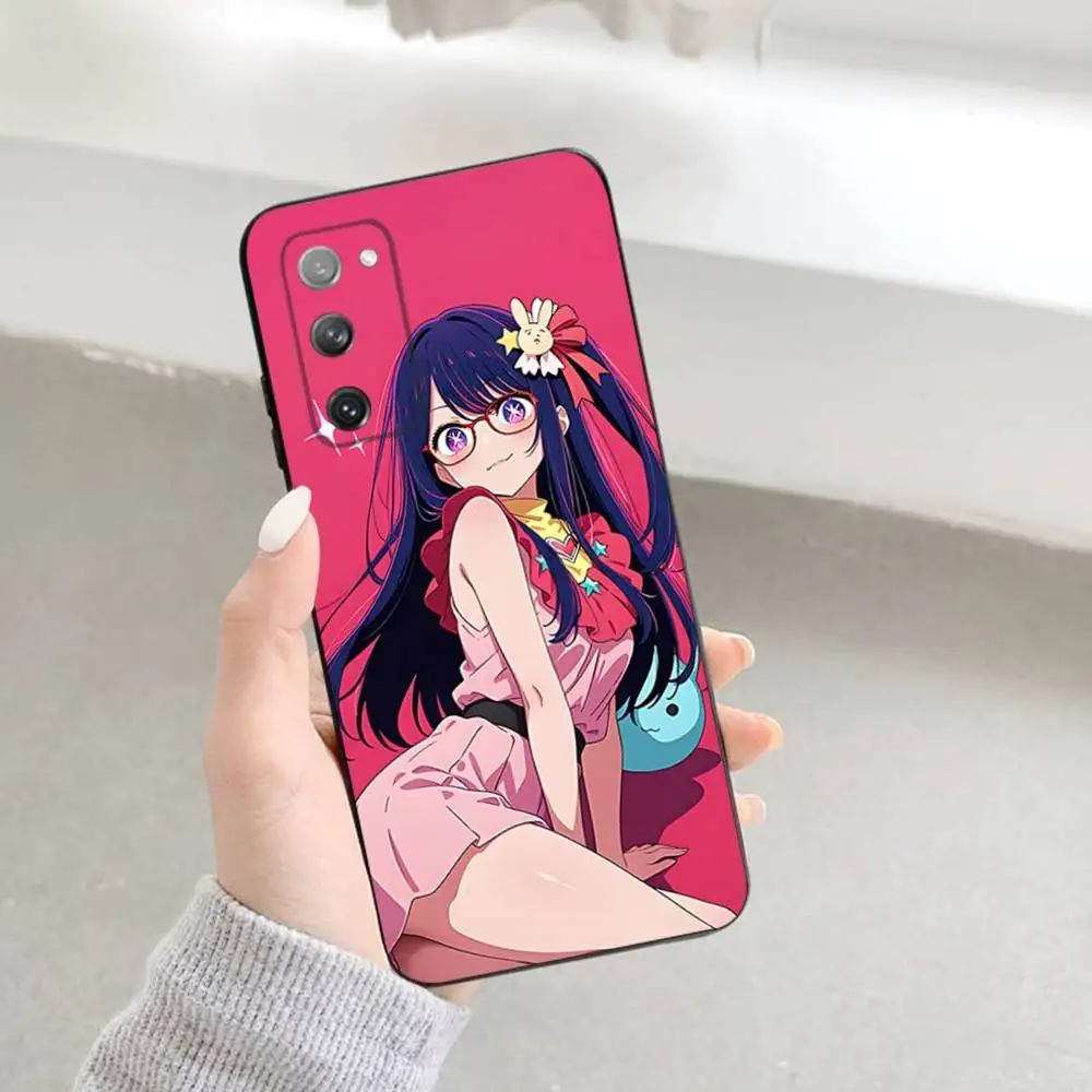 เคสโทรศัพท์อนิเมะ H-Hoshino Ai สำหรับ Samsung S 25,24,23,22,30,21,10,9,Ultra,Plus,Lite,FE,4,5 G เคสสีดำนุ่ม