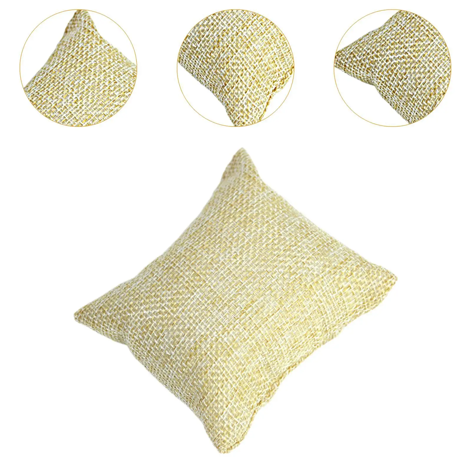 قسط الكتان سوار ووتش وسادة عرض المجوهرات وسادة لاستخدام علبة عرض ووتش #5