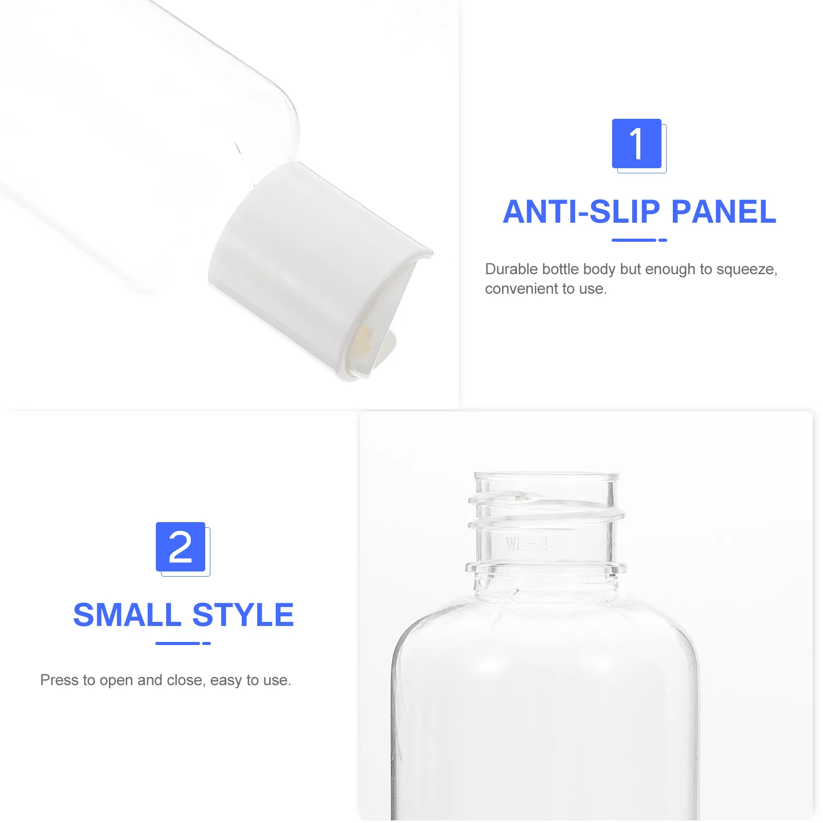 

15pcs 50Ml Press Travel Bottles Refillable Sub Bottle For Shampoo Lotion Face Wash Cream Liquid Storage Container