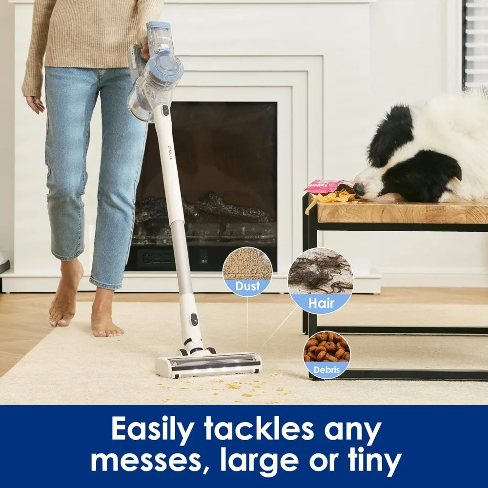 A11 Pet Cordless Stick Vacuum Cleaner, Lightweight with ZeroTangle Brush Powerful Handheld Vacuum for Hard Floor