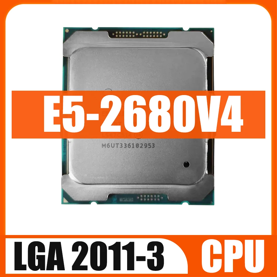 معالج وحدة المعالجة المركزية XEON E5 2680 V4 مستعمل 14 Core 2.40GHZ 35MB L3 Cache 120W SR2N7 LGA 2011-3 يدعم اللوحة الأم X99 E5-2680V4 #1