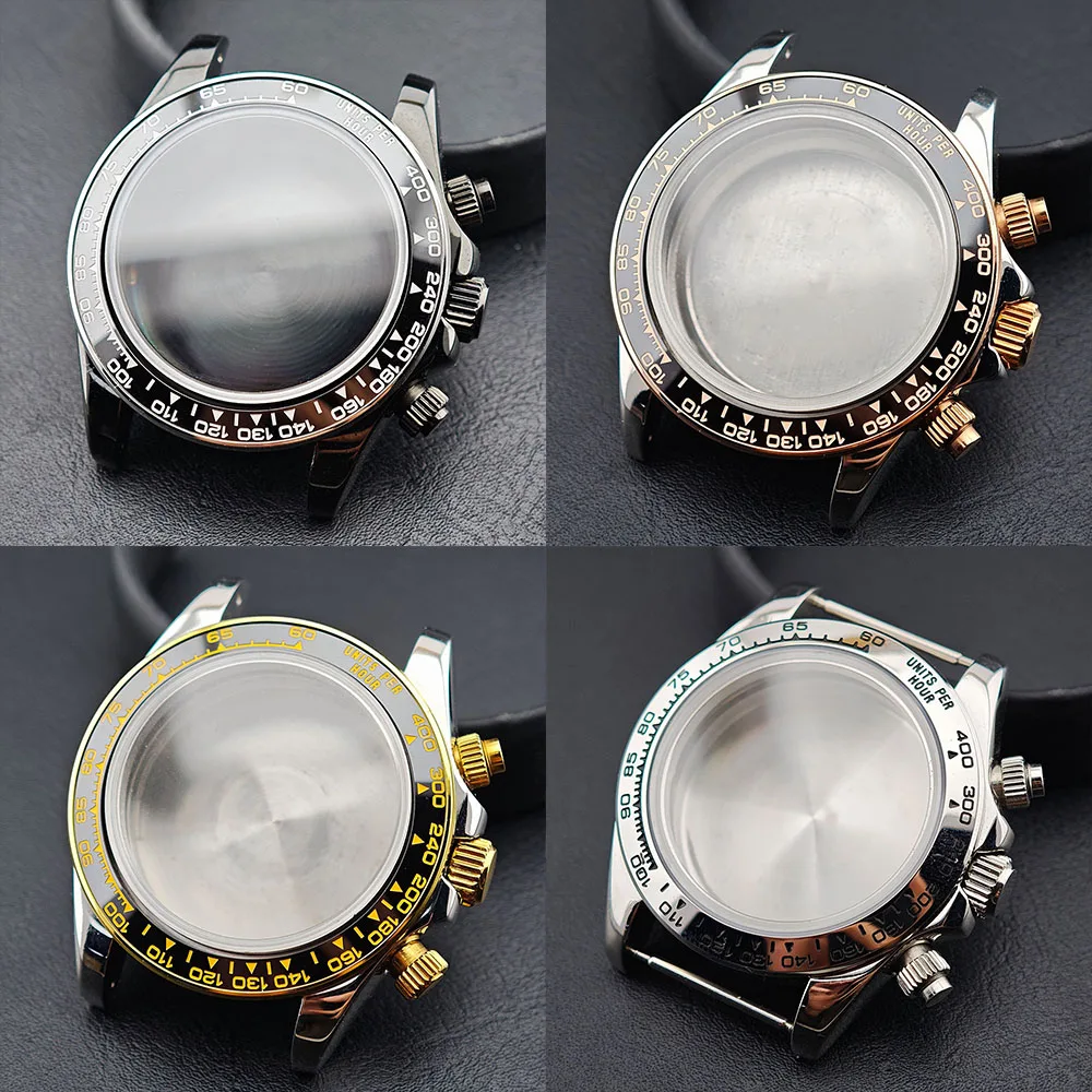 

Корпус часов VK63 серебристо-золотистый, 39,4 мм, мужские часы, стальной корпус, механизм VK63, аксессуары для часов, подходит для ремешка 20 мм, сапфировое стекло, коробка для часов