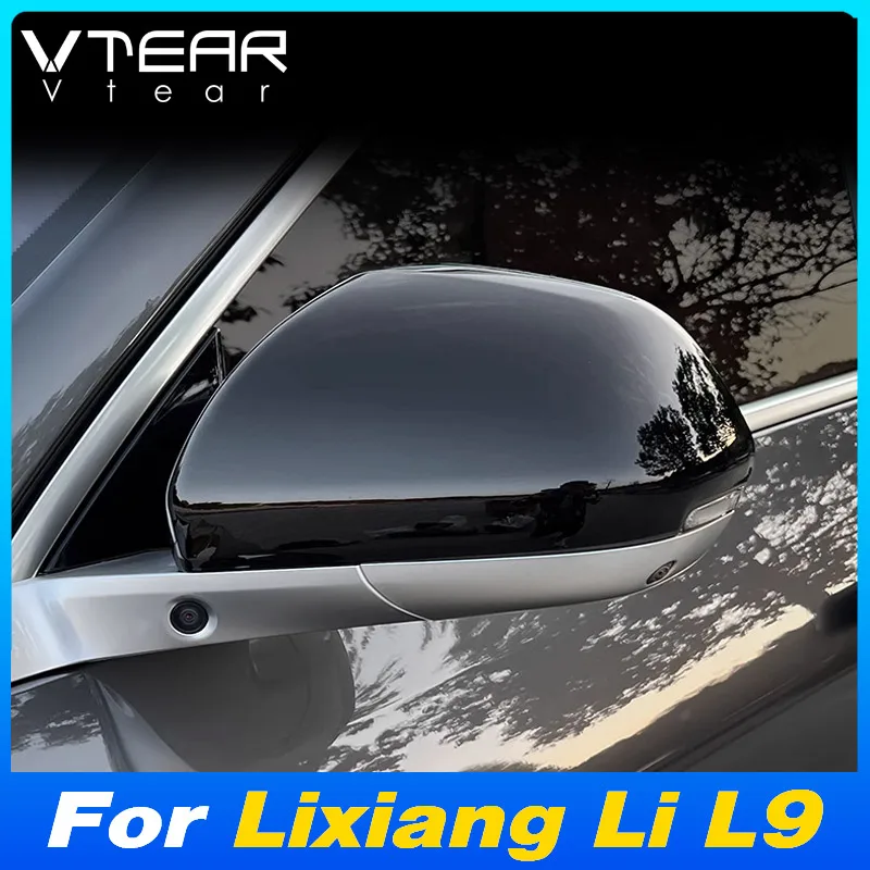 Vtear Car Side Rearview Mirror Cover Waterproof Cap Housing Rain Shield Trim Protective Exterior For Lixiang Li L9 L8 2022-2024