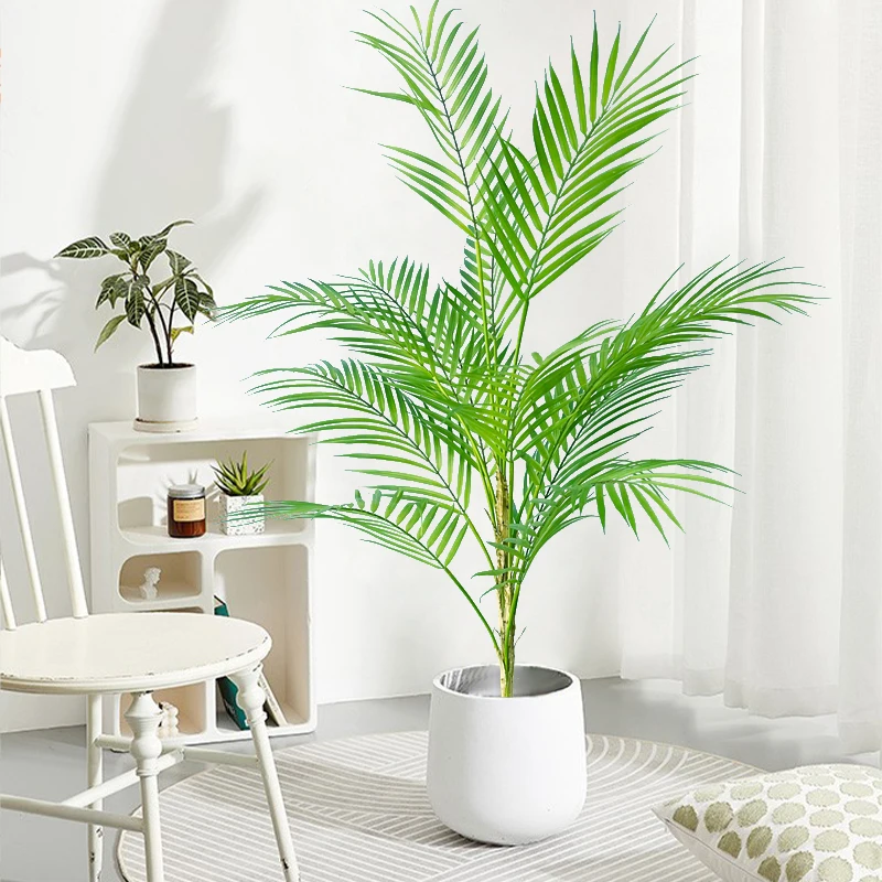 80–125 cm große künstliche Palme, gefälschte Monstera-Pflanze, Kunststoff-Farn-Pflanze, Blätter, tropische Outdoor-Pflanzen für Zuhause, Garten, Dekoration – Detail 4