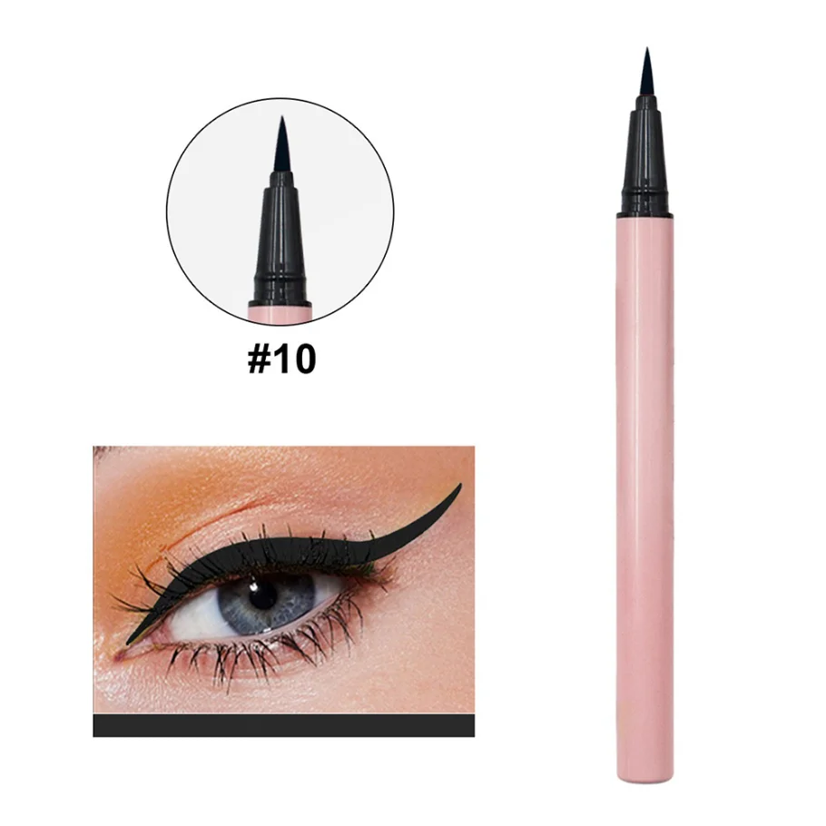 24-Farben-Rosa-Tube, wischfester, wasserfester Eyeliner, veganes Make-up, Großhandel, Private Label mit individuellem Logo-Eyeliner