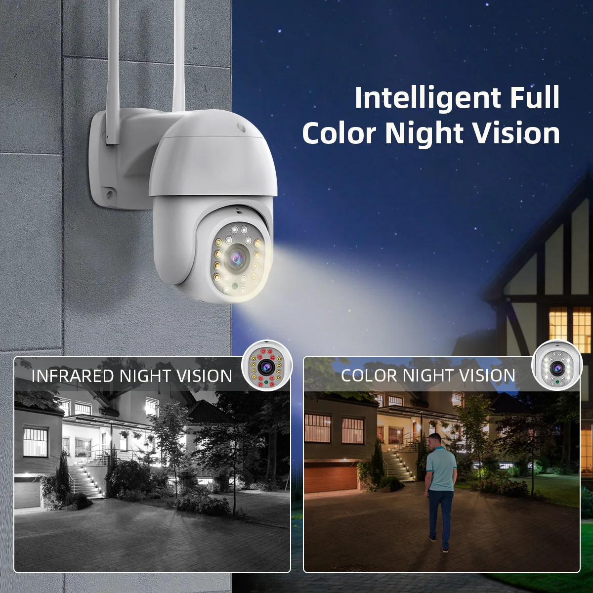 ICSee Wifi IP Camera 8MP 4K CCTV Surveillance Cameras 5X Zoom Outdoor 5MP Wireless PTZ Camera Auto Tracking AI Human Detect