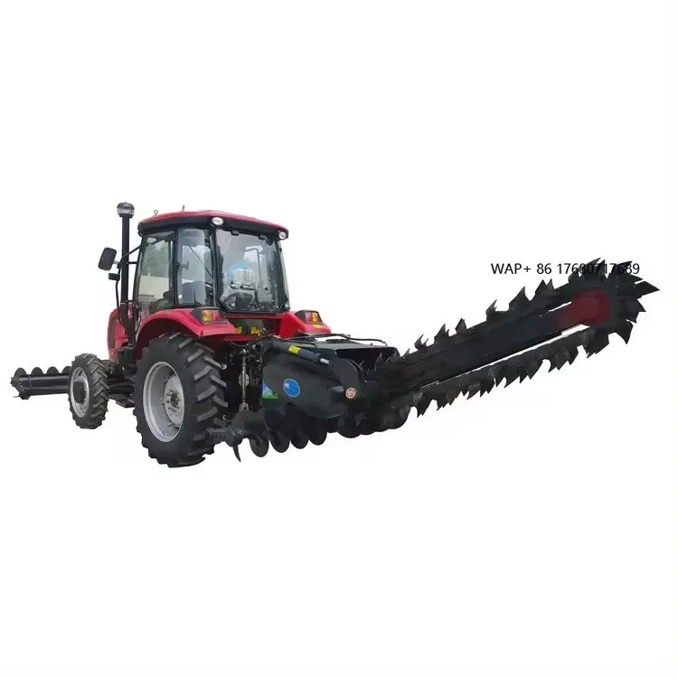 Fiber Optic Trenching Trencher Machine Farmland Water Conservancy Ditching Self-Propelled Chain Trenching Machine