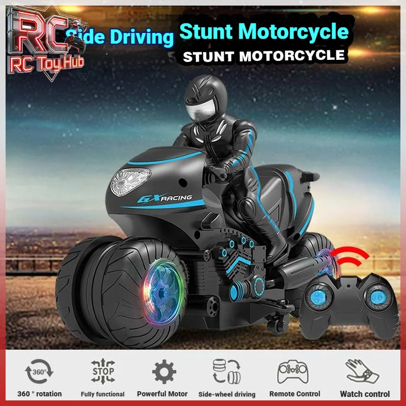 

Gesture Sensing RC Stunt Motorcycle Light Wheels Remote Control Car 360° Rotating Electric Toy for Kids Boys Gift
