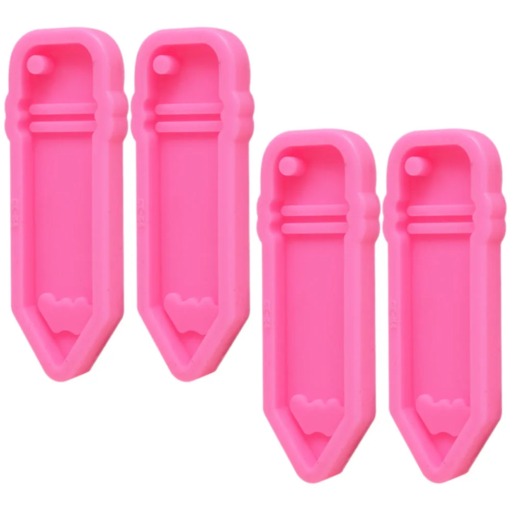 

4 Pcs Pencil Shaped Silicone Mold for DIY Keychain Jewelry Making Nonstick Flexible Casting Molds Epoxy Resin Pendants