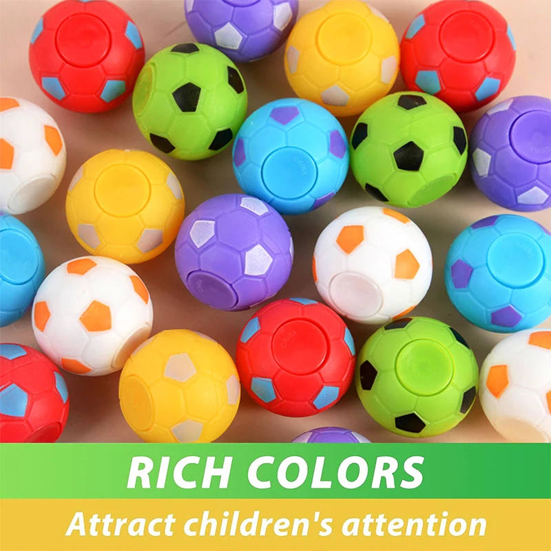 5/10Pcs Rotatable Football Fidget Spinner Toys Kids Soccer Party Favors Football Birthday Gift Bag Pinata Fillers Christmas Gift