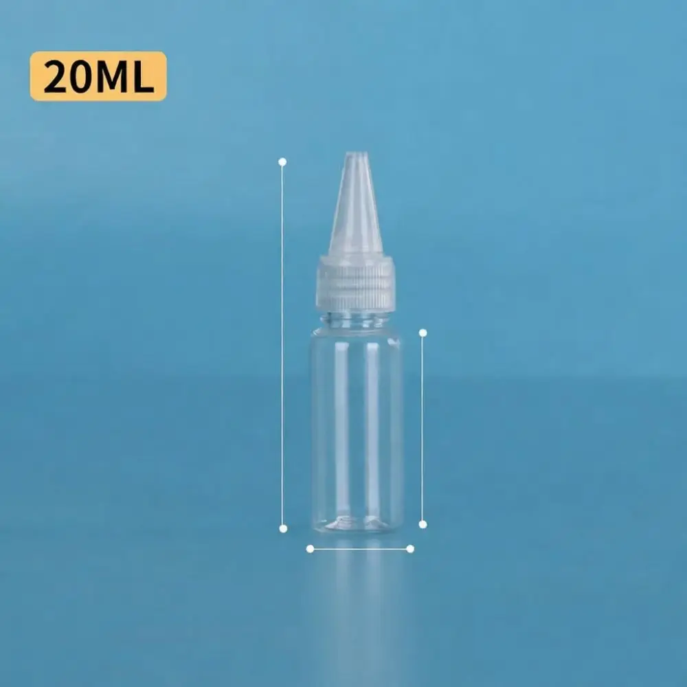Transparent PET Squeeze Bottle Precision Tip Container For Liquid Dispensing Glue Paint Craft Storage Utility