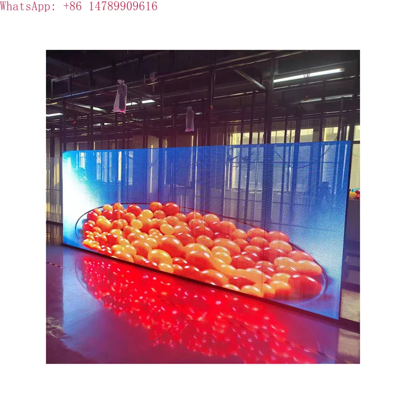 LED Flying Carpet DisplayBest Quality P3.91 Transparent Curtain Wall Led Screen Christmas Window Display Transparent Screen LedC