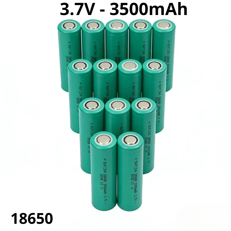 

18650 Battery Rechargeable Battery 3.7V 18650 3500mAh Capacity Li-ion Rechargeable Battery for Flashlight Torch Battery+Charger