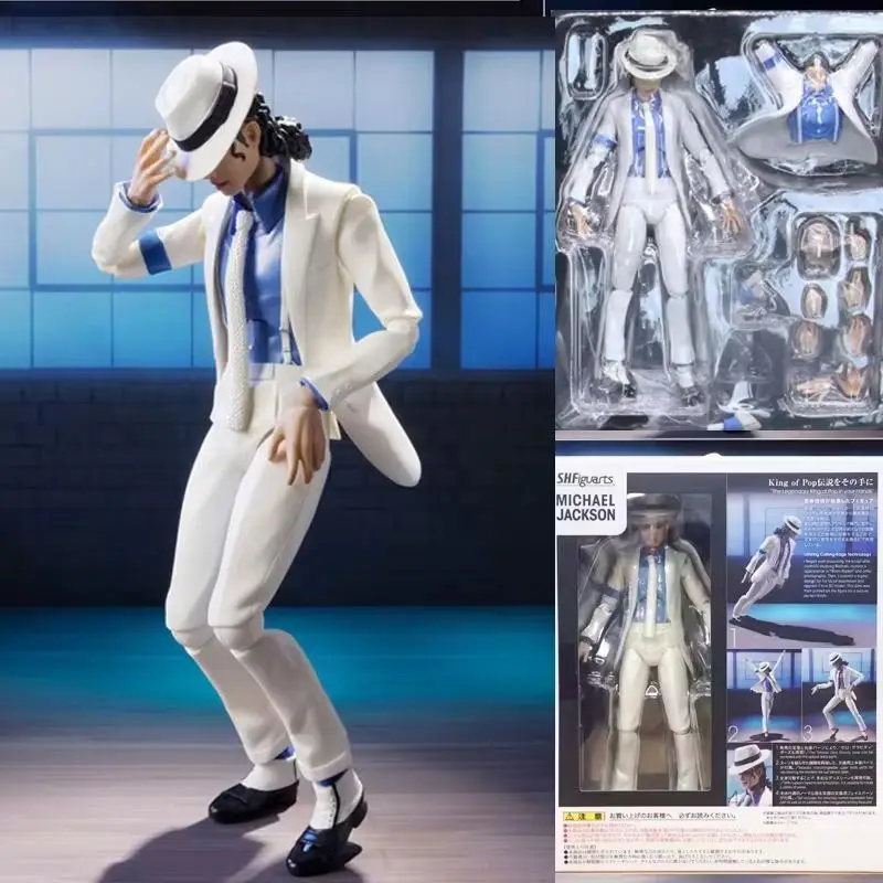 مجسم مايكل جاكسون الكلاسيكي بمفاصل متحركة (15 سم) | 15cm Michael Jackson Articulated Action Figure