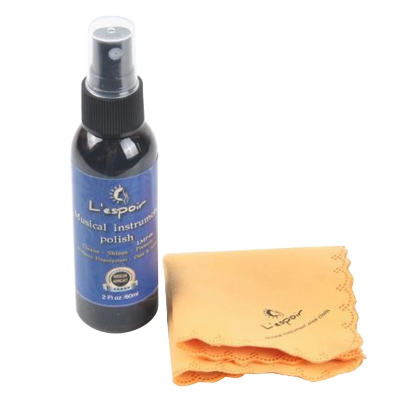 Musical Instrument Brightening Wax Guitar Panel Cleaner Musical Instrument Cleaning Care Oil and Piano Cloth Set