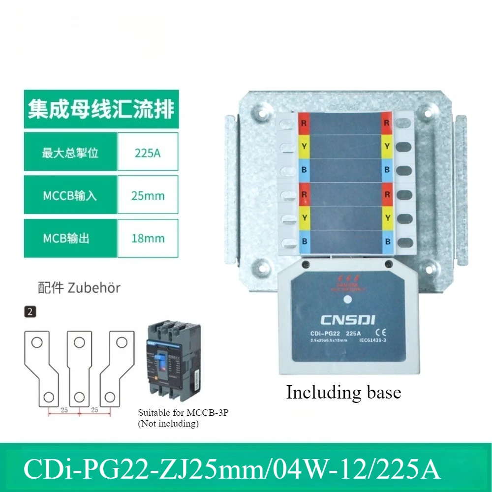

MCCB-3P Copper Busbar for Combiner box CDi-PG 25 mm Brass Connector