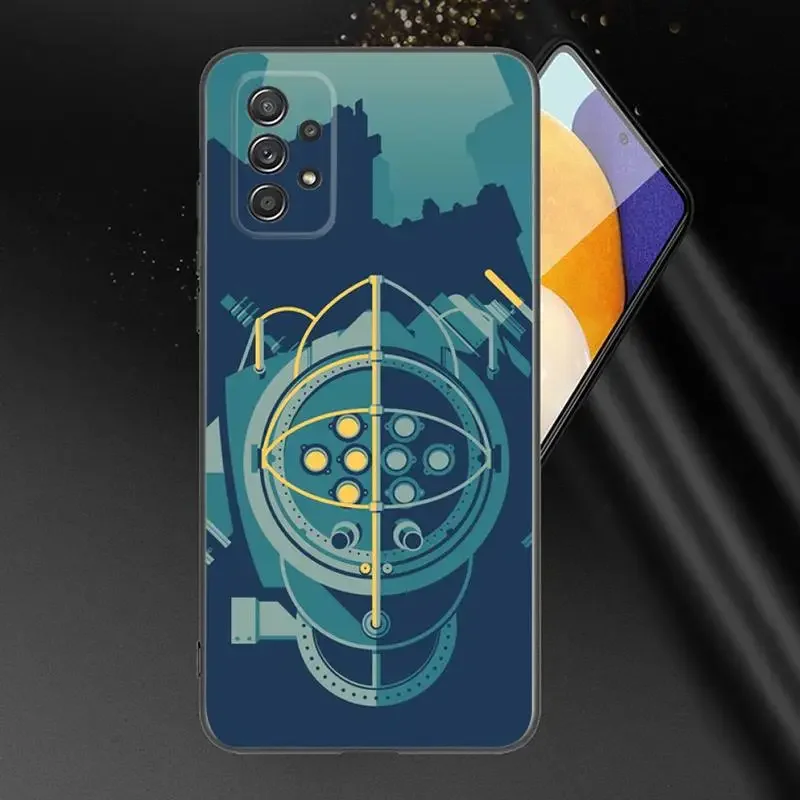 B-BioShock Game Phone Case For Samsung A91 80 70 53 42 32 30 20 A50 30S 50S 21S 20S A20E Black Case