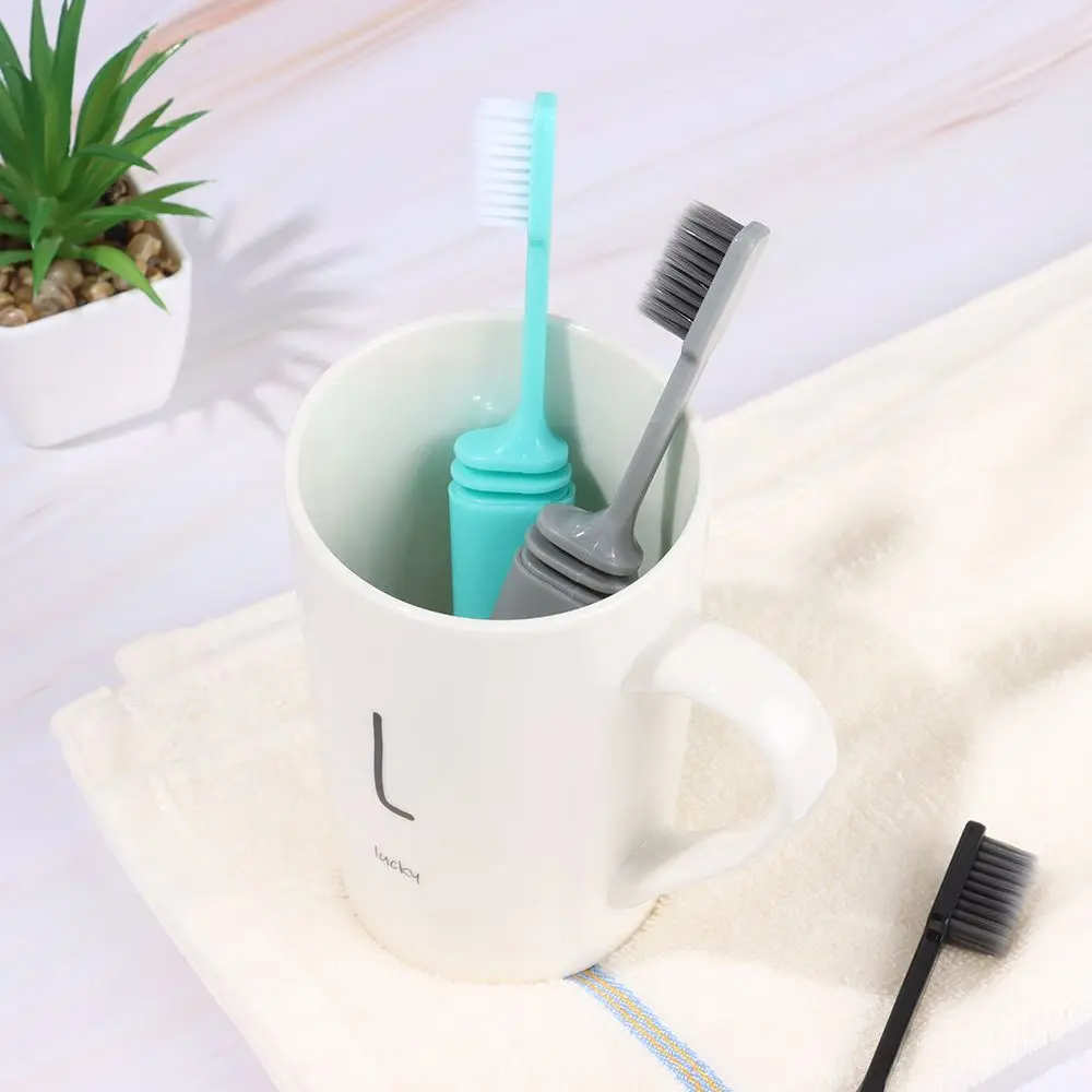 

Camping Travel Compact Bamboo Charcoal Hiking Foldable Teethbrush Teeth Cleaning Soft Bristle Toothbrush Folding Toothbrush