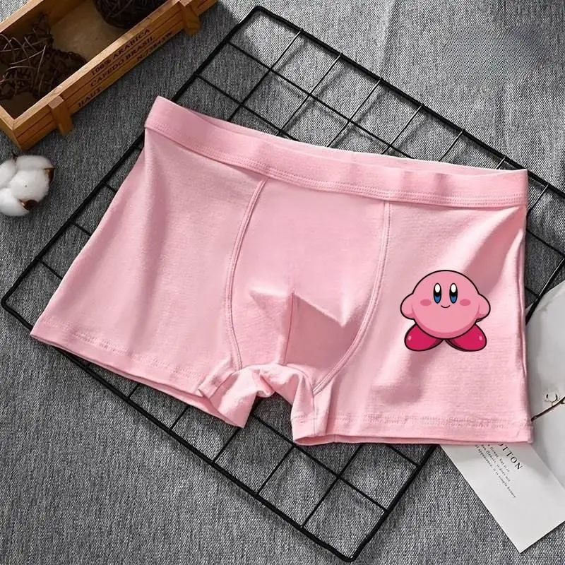 Cartoon Anime Kirby Underwear Men Briefs Boys Teenager Boxer Briefs Kawaii Cosplay Male Cotton Underwear Couple Birthday Gifts